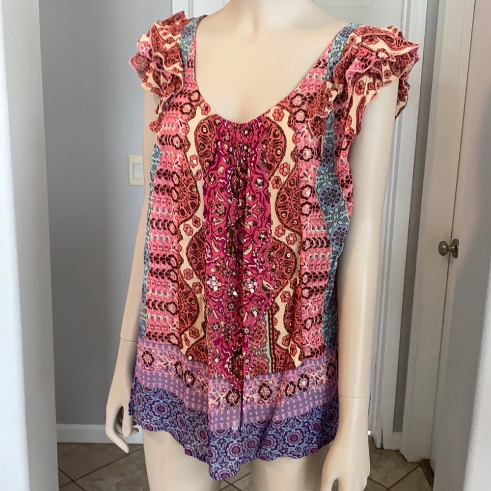 billa sheer tank top blouse, size XXL